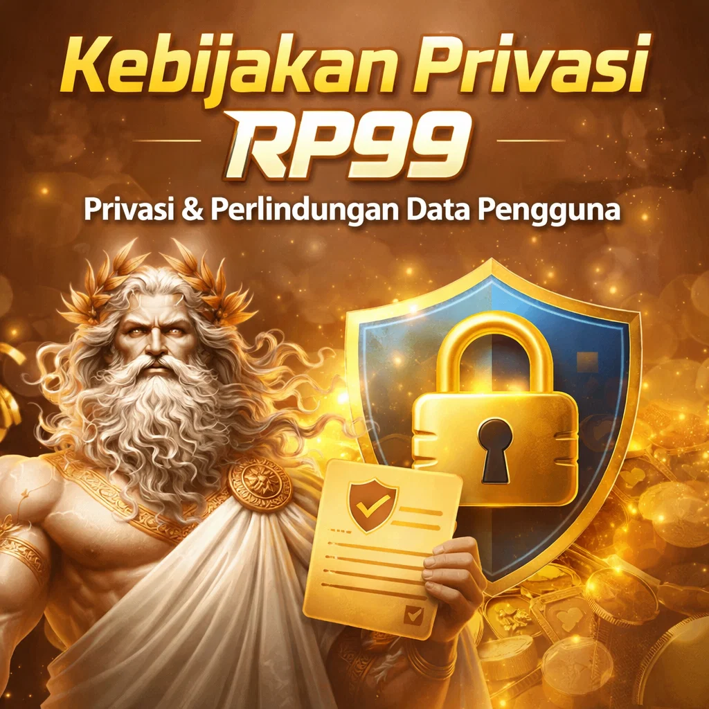 Ilustrasi sistem perlindungan data dan keamanan privasi akun RP99 resmi