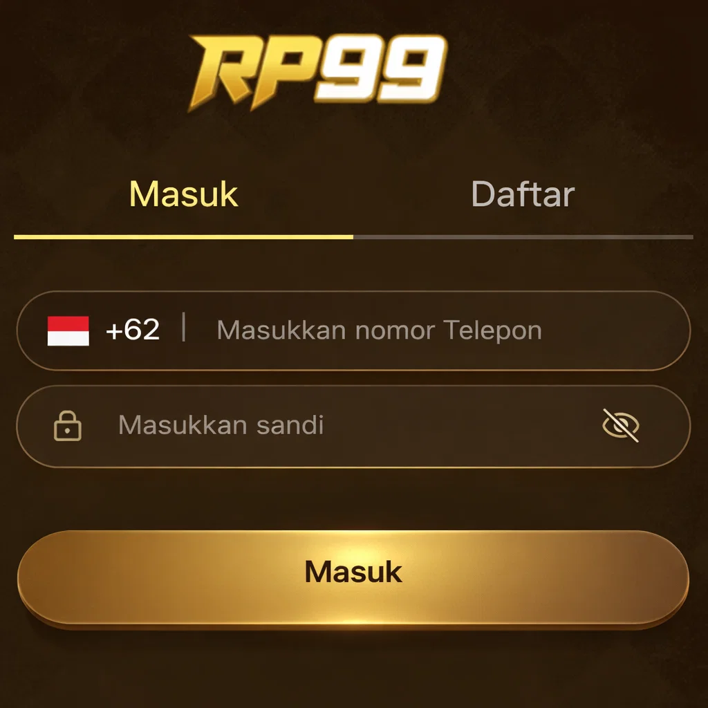 Halaman RP99 login resmi dengan sistem autentikasi aman dan perlindungan akun terenkripsi